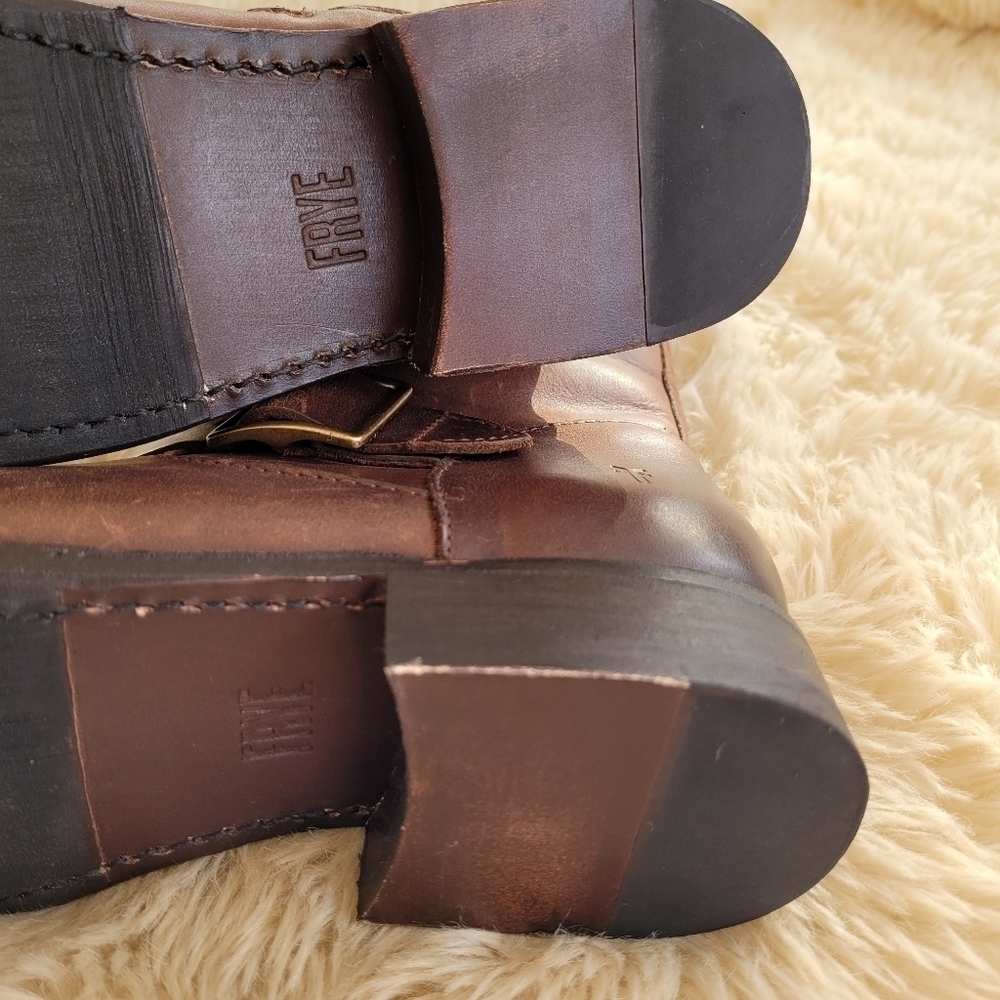 Frye Vicky Engineer Leather Moto Boots  6 NEW - Picture 13 of 13